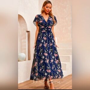 Floral Navy Dress
